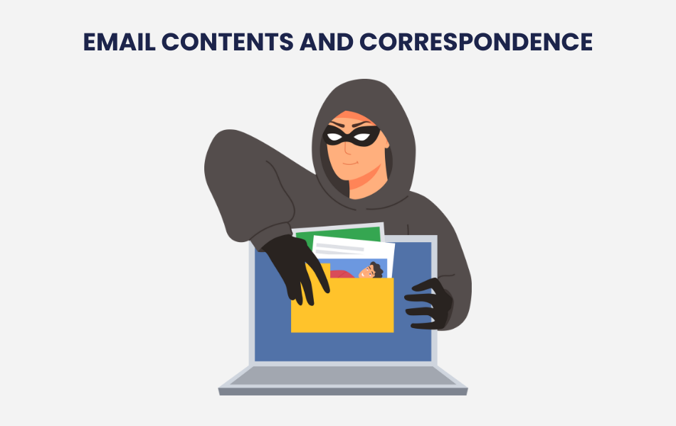 email contents and correspondence as common targets of data breach